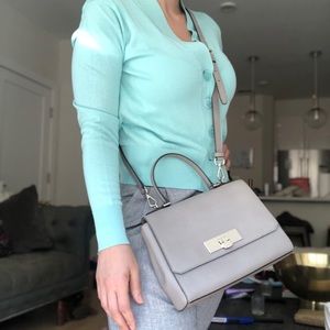 Michael Kors Callie Messenger Bag in Pearl Grey